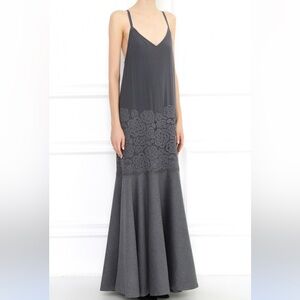 DKNY long Silk/Lace/Wool dress Small